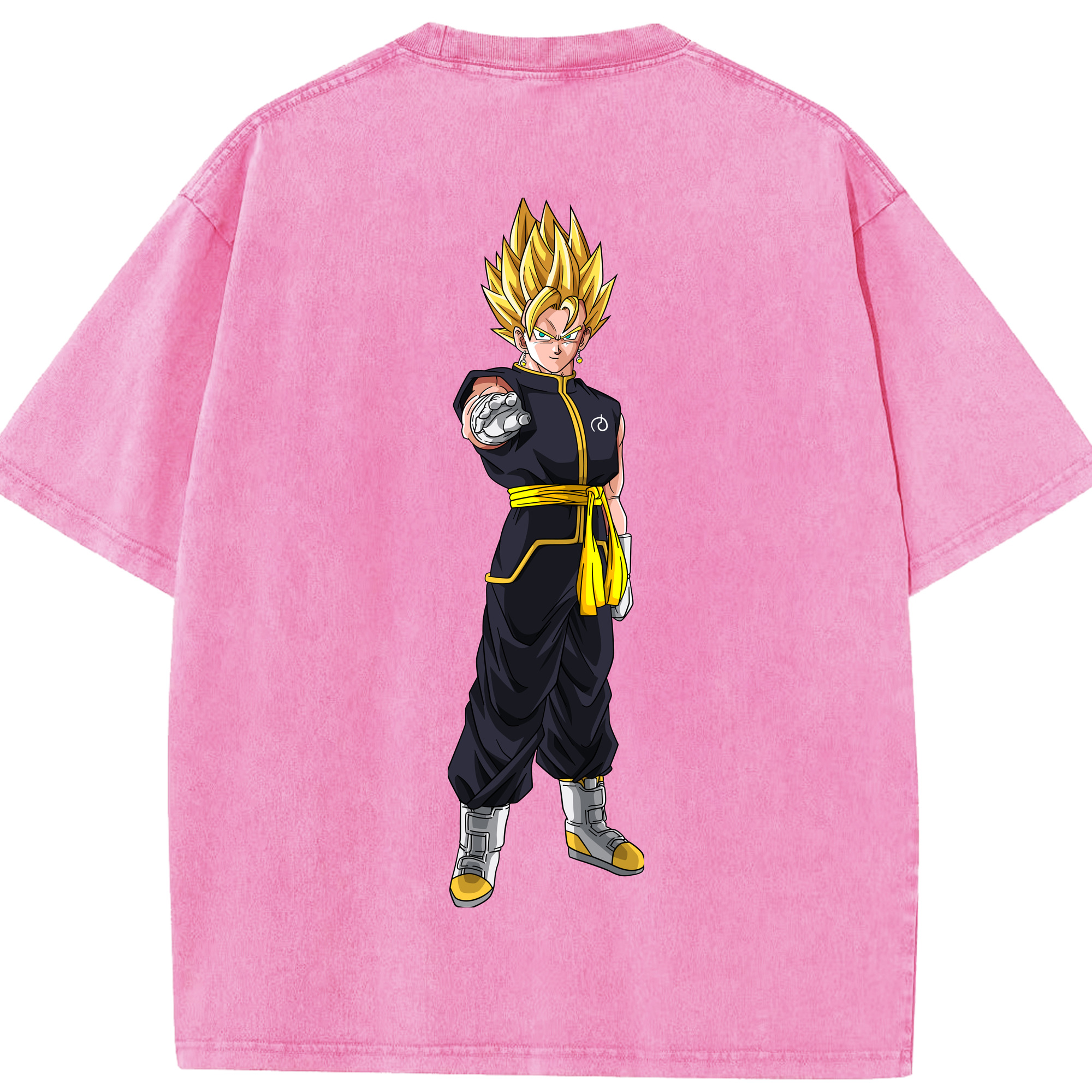（画像用） ドラゴンボール ベジット DRAGON BALL Vegetto 綿100% ヴィンテージ風 半袖Tシャツ（背面プリント）